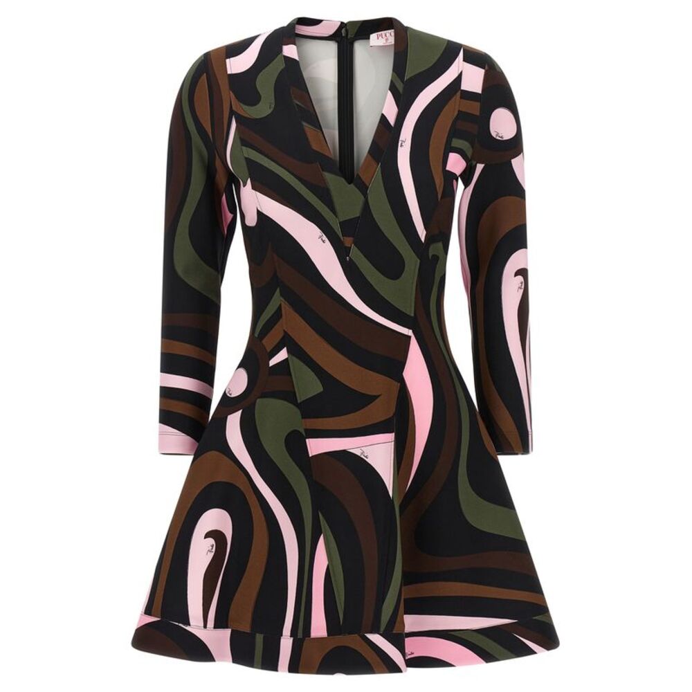 Emilio Pucci Multicolor Viscose Short Women's Dress